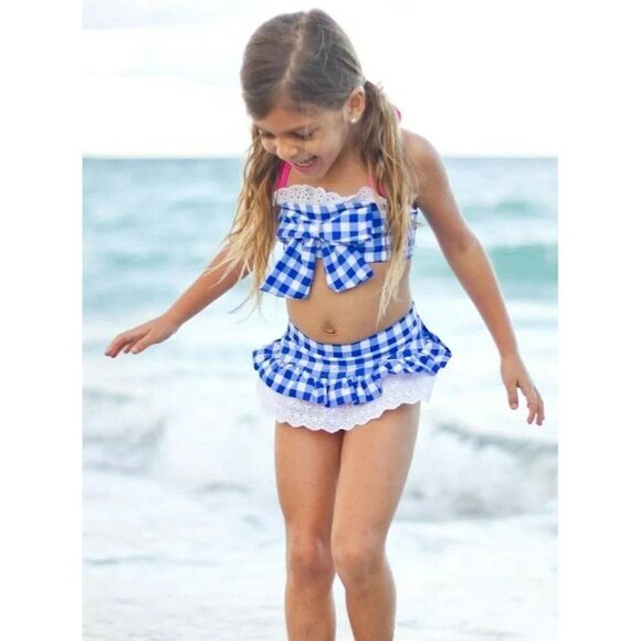 Girls Just Having Fun Skirted Bottom Swimsuit (M) - Picture 1 of 4